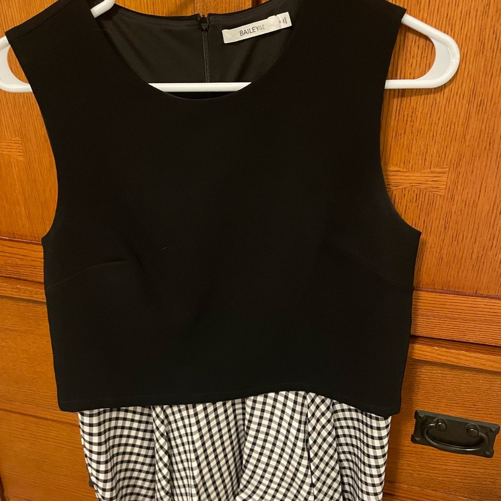 Bailey 44 Black & White Gingham Midi Dress